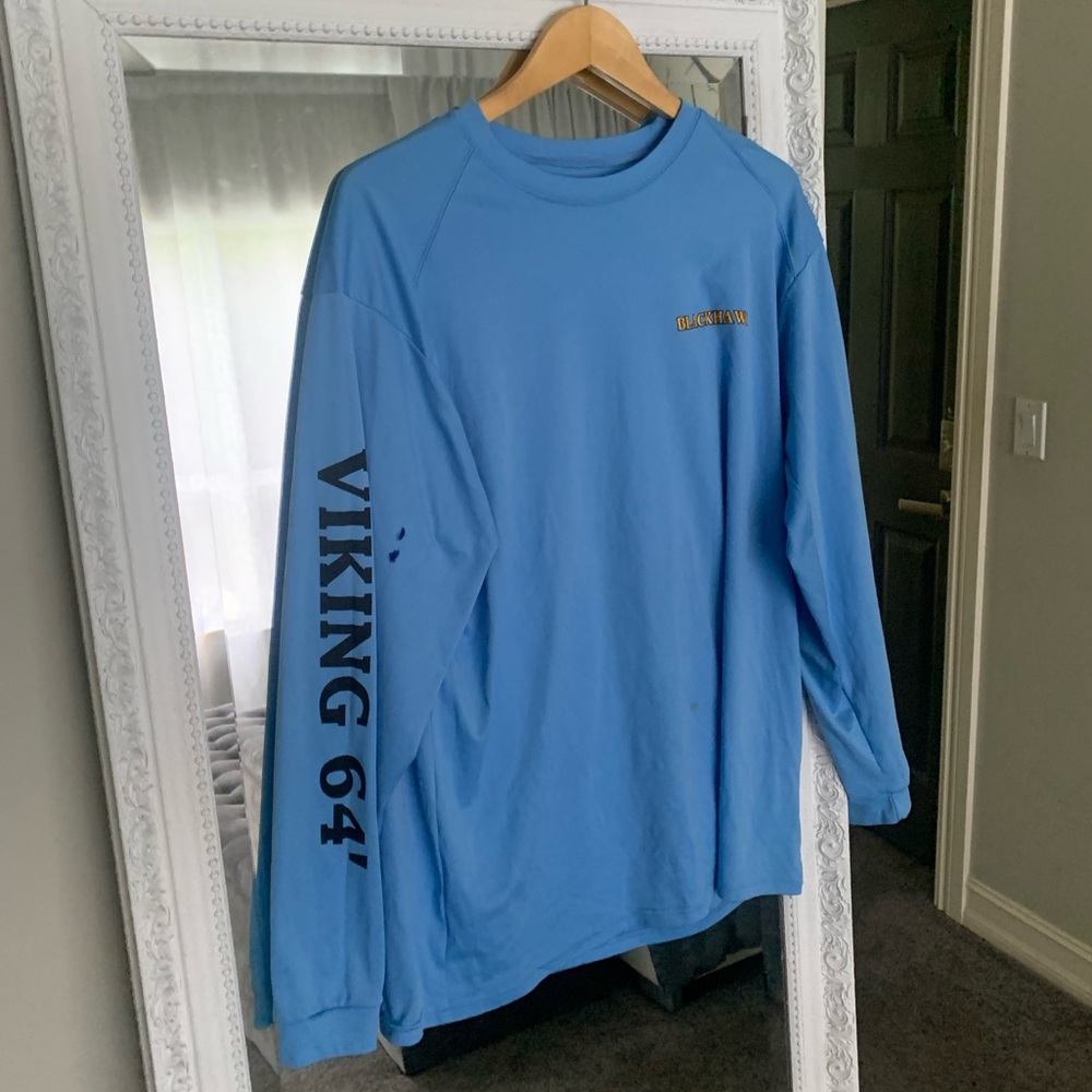 Long Sleeve Fishing Water Shirt • Light Blue • XL